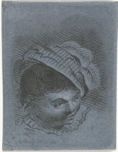 cabeza de niño con sombrero de Joannis Jacobus Bijlaert