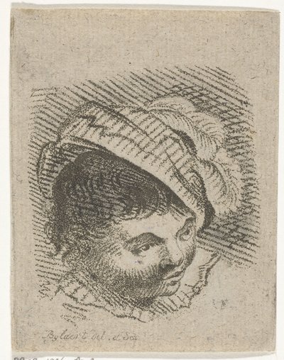 cabeza de niño con sombrero de Joannis Jacobus Bijlaert