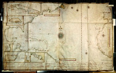 Ms 1288 fol.22 Mapa del Caribe de Joao Teixeira