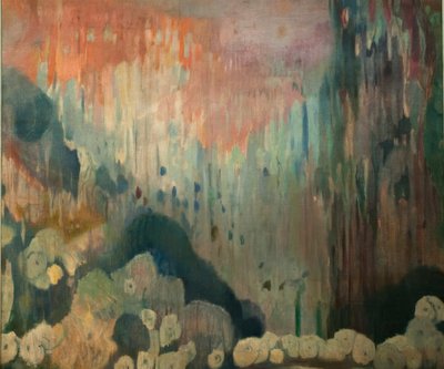 Bahías de Mallorca, fragmento de la decoración de la Casa Trinxet de Joaquim Mir i Trinxet