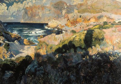 Cala de Sant Vicenç. Pintura de Joaquim Mir i Trinxet de Joaquin Mir Trinxet