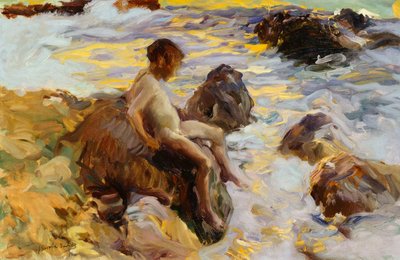 Niño en las olas, Jávea, 1900 de Joaquín Sorolla