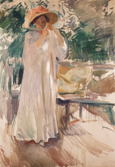Clotilde en su jardín, 1910 de Joaquín Sorolla