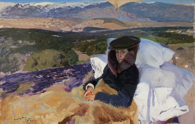 Convaleciente María en El Pardo de Joaquin Sorolla y Bastida