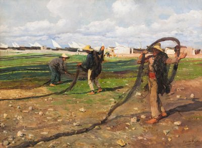 Tirar de las redes de pesca de Joaquin Sorolla y Bastida