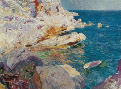 Rock at Javea - Sorolla y Bastida, Joaquin (1863-1923) - 1905 - Oil on canvas - 62,5x84,7 - Museo Carmen Thyssen, Malaga de Joaquin Sorolla y Bastida