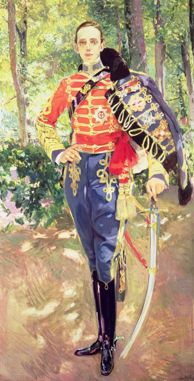 Retrato del Rey Alfonso XIII (1886-1941) con el uniforme de los Húsares de Joaquín Sorolla