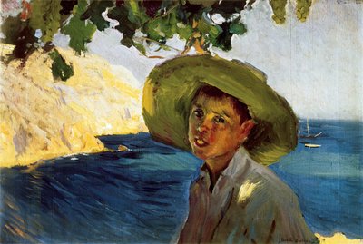 El niño con el sombrero, finales del siglo XIX - principios del siglo XX de Joaquín Sorolla