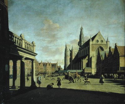 Plaza del mercado de Haarlem de Job Berckheyde