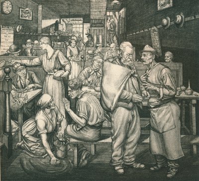 Casa de comidas, Chelsea, c1911-1924, 1924 de Job Nixon