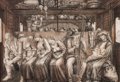 Cosechadores italianos viajando, c.1924 de Job Nixon