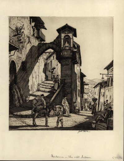 Madonna en la pared, Subiaco, 1929 de Job Nixon