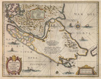 Freti Magellanici ac novi freti vulgo Le Maire exactissima delineatio, c. 1630 de Jodocus Hondius