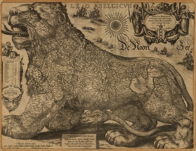 Leo Belgicus. LOC 97683562 de Jodocus Hondius