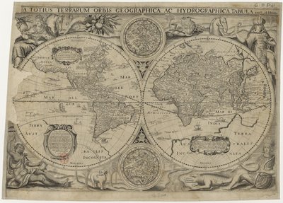 Mapa del mundo, 1631 de Jodocus Hondius