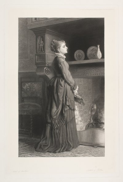 Danés: Mujer junto a una chimenea de Joel Ballin