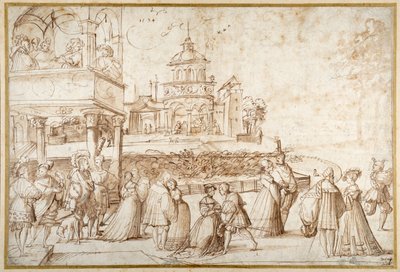 Escena de sociedad de Joerg the Elder Breu