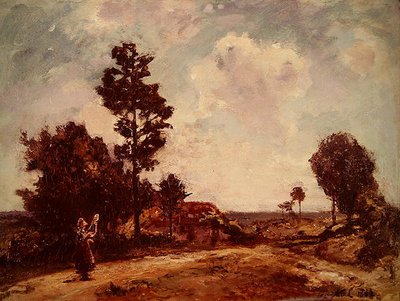 Paisaje con figura femenina de Johan Barthold Jongkind
