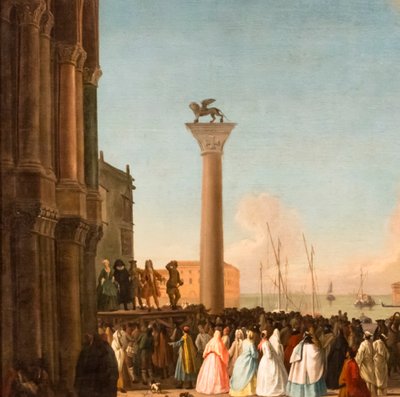 Vista de la Piazzetta, Venecia, hacia 1730-35 (Óleo sobre lienzo) de Johan Anton Richter