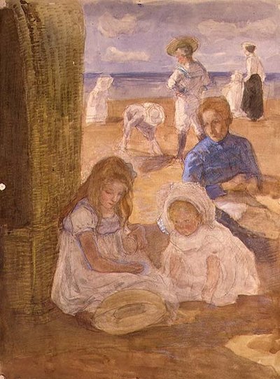 Escena de playa de Johan Antonio de Jonge