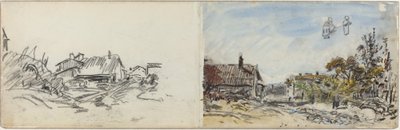 Un pueblo cerca de Brezins, 1880s de Johan Barthold Jongkind