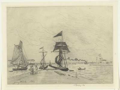 Embarcadero en Honfleur de Johan Barthold Jongkind