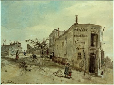 Vista de Montmartre, el Café Le Roi du Desert de Johan Barthold Jongkind