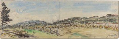 Campo Cerca de Brezins, entre Grenoble y Vienne de Johan Barthold Jongkind