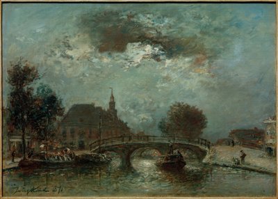 La casa de mujeres y niños en Spui en La Haya de Johan Barthold Jongkind