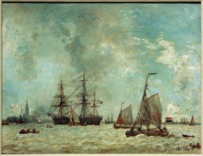 El puerto de Amberes de Johan Barthold Jongkind