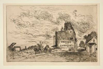 Demoliciones de Rue des Francs-Bourgeois Saint-Marcel (Demolición en Rue des Francs-Bourgeois Saint-Marcel) de Johan Barthold Jongkind