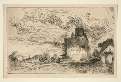 Demoliciones de Rue des Francs-Bourgeois Saint-Marcel (Demolición en Rue des Francs-Bourgeois Saint-Marcel) de Johan Barthold Jongkind
