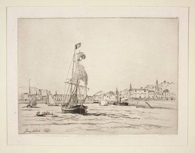 Entrada al Puerto de Honfleur de Johan Barthold Jongkind