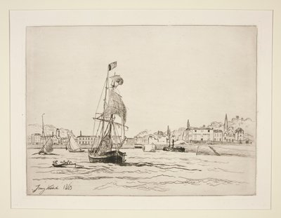 Entrada al Puerto de Honfleur de Johan Barthold Jongkind