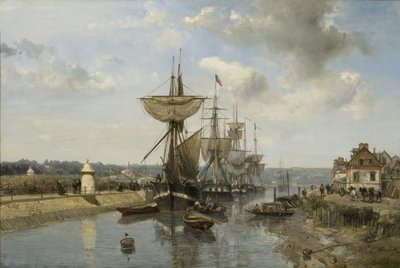Fragatas, Puerto de Harfleur de Johan Barthold Jongkind