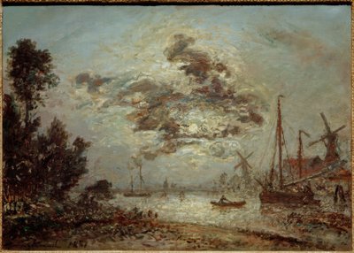 Luz de luna sobre Dordrecht de Johan Barthold Jongkind