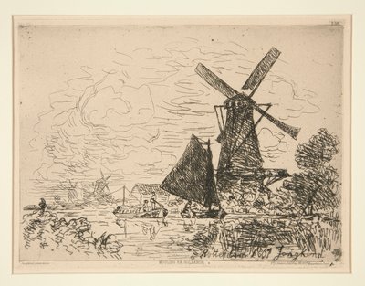 Molinos en Holanda (Molinos en Holanda) de Johan Barthold Jongkind