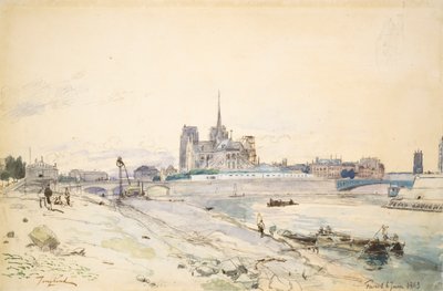 Notre Dame de París vista desde el Quai de la Tournelle de Johan Barthold Jongkind