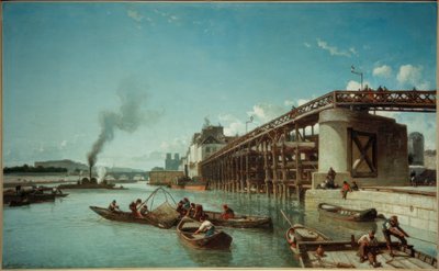 París, puente del puerto en el Sena (Le Pont de l’Estacade) de Johan Barthold Jongkind