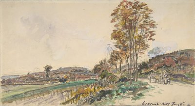 Camino cerca de La Côte-Saint-André de Johan Barthold Jongkind