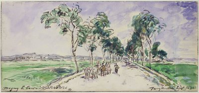 Camino a Magny cerca de Nevers, 1871 de Johan Barthold Jongkind
