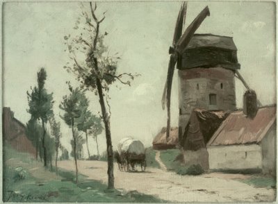 Calle con molino de Johan Barthold Jongkind