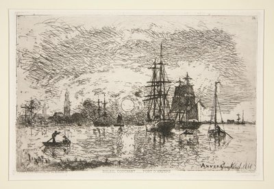 Atardecer - Puerto d de Johan Barthold Jongkind
