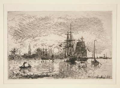 Atardecer - Puerto d de Johan Barthold Jongkind