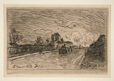 Salida de la Casa Cochin (Faubourg Saint-Jacques) de Johan Barthold Jongkind