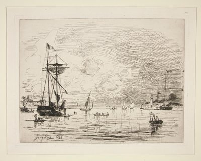 Salida del Puerto de Honfleur de Johan Barthold Jongkind