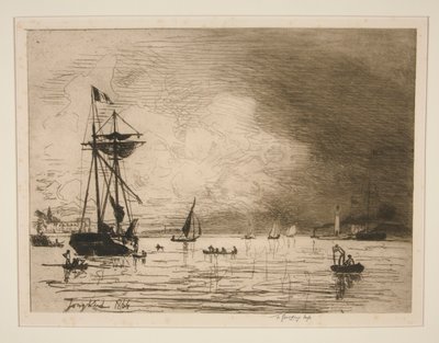 Salida del Puerto de Honfleur de Johan Barthold Jongkind