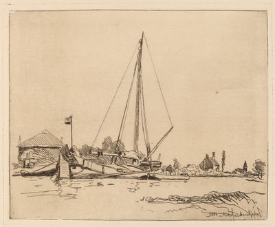 El barco amarrado de Johan Barthold Jongkind