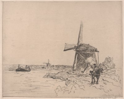 El Camino de Sirga, impreso por Auguste Delâtre (n.1822) de Johan Barthold Jongkind