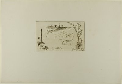 Portada del libro de seis grabados, vistas de Holanda de Johan Barthold Jongkind